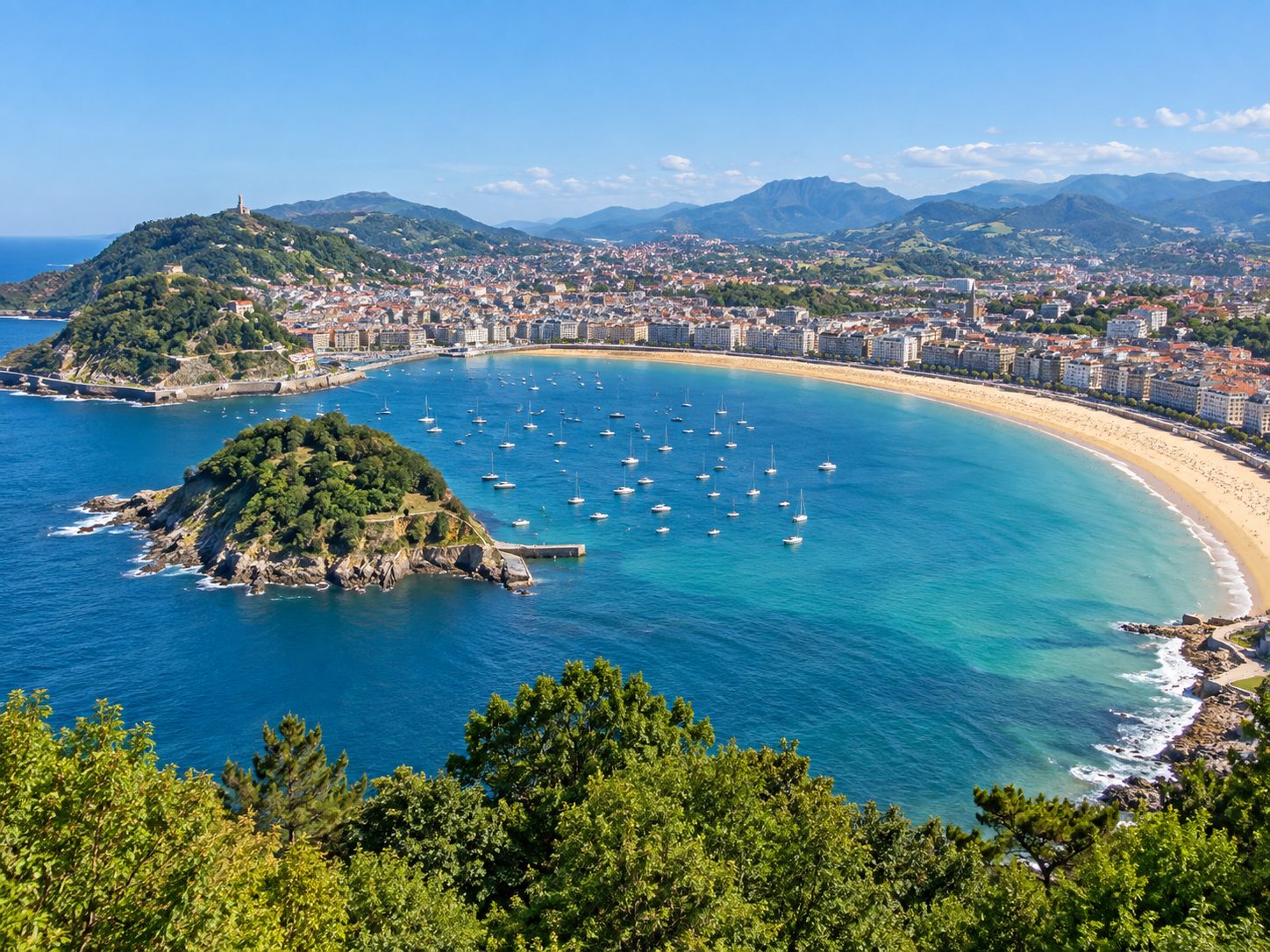 Vista de la bahía de San Sebastián