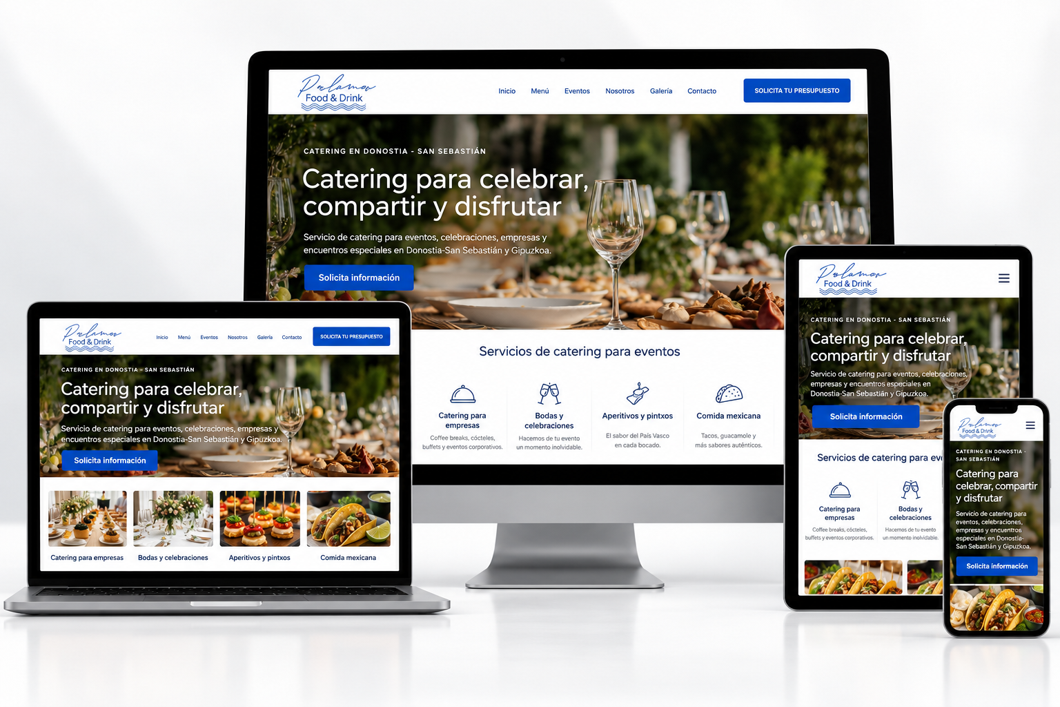 Rediseño web de Porlamar, catering en Donostia – San Sebastián